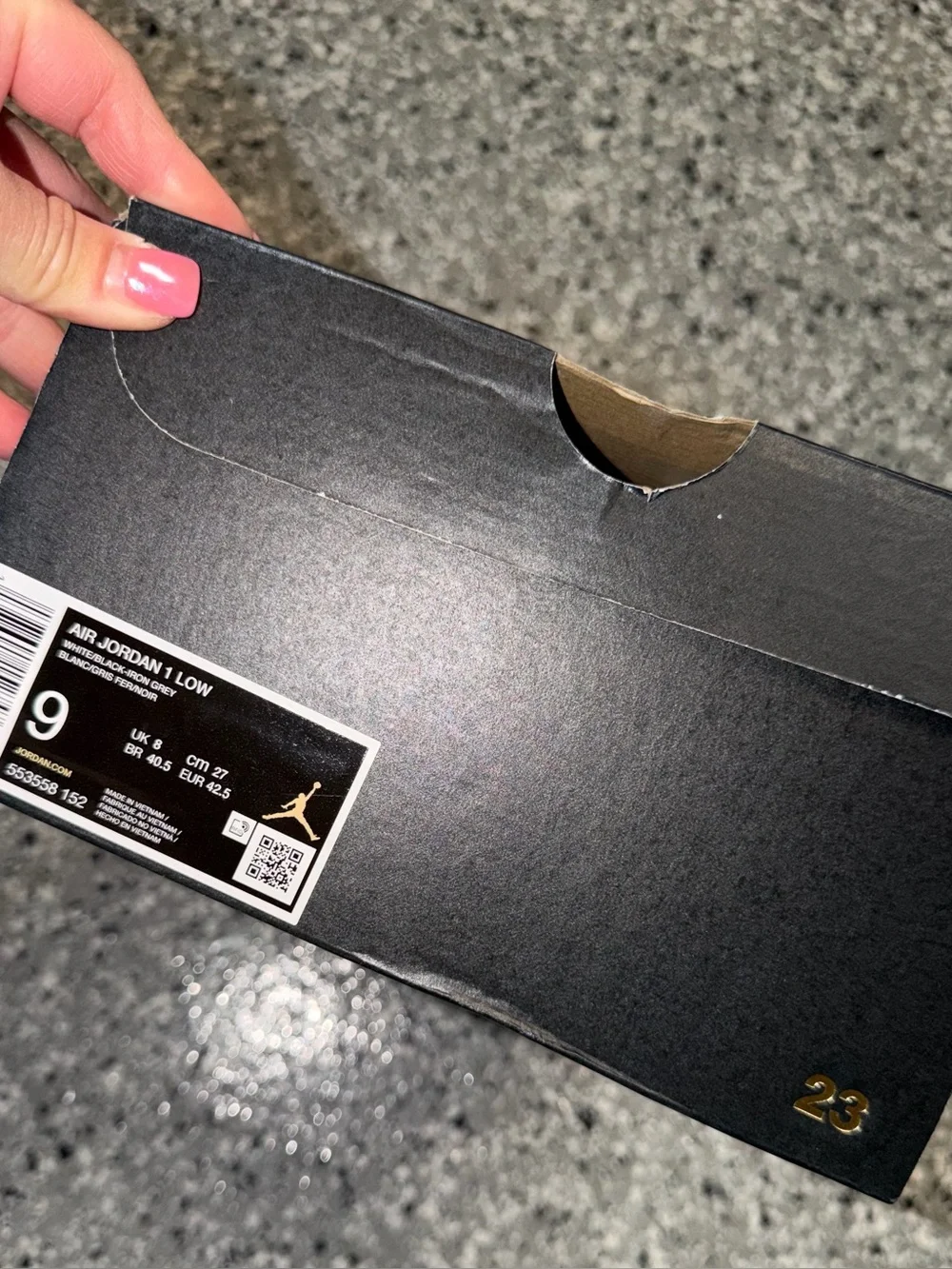 Jordan Low-Top Sneakers in Gray and White